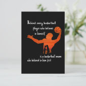 Carte De Remerciements Derrière Chaque Joueur De Basket Maman Qui Croyait (Debout devant)