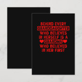 Carte De Remerciements Derrière chaque petite-fille - Citation (Devant / Derrière)