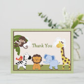 Carte de remerciements des animaux de la jungle (Debout devant)