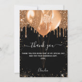 Carte de remerciements des ballons d'or noir (Devant)