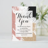 Carte De Remerciements Des brosses géantes d'Artsy en Parties scintillant (Debout devant)