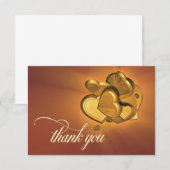 Carte de remerciements des coeurs radiants (versio (Devant / Derrière)