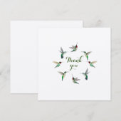 Carte de remerciements des colibris (Devant / Derrière)