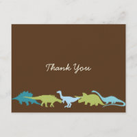 Carte de remerciements des Dinosaures