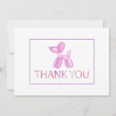 Carte de remerciements des enfants de chien de bal (Devant)