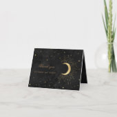 Carte de remerciements des étoiles célestes noires (Devant)