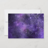 Carte De Remerciements Des étoiles de galaxie univers. Mariage de nuit de (Dos)