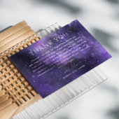 Carte De Remerciements Des étoiles de galaxie univers. Mariage de nuit de