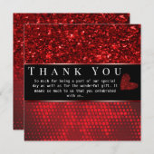 Carte de remerciements des feux de Parties scintil (Devant / Derrière)