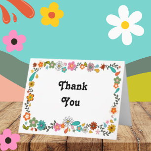 carte de remerciements des fleurs botaniques inspi
