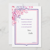 Carte de remerciements des fleurs de printemps (Dos)
