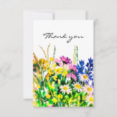 Carte de remerciements des fleurs d'été sauvages (Devant)