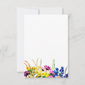 Carte de remerciements des fleurs d'été sauvages (Dos)