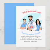Carte de remerciements des héros Médicales (Devant / Derrière)