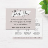 Carte de remerciements des instructions de soins a (Bureau)