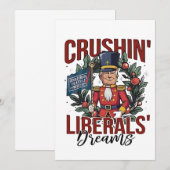 Carte De Remerciements Des libéraux écrasants rêvent de Trump Nutcracker  (Devant / Derrière)