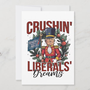 Carte De Remerciements Des libéraux écrasants rêvent de Trump Nutcracker 