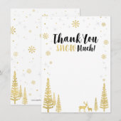 Carte de remerciements des merveilles hivernales - (Devant / Derrière)