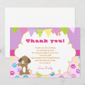 Carte de remerciements des Poches Polka (Devant / Derrière)