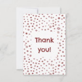Carte de remerciements des points d'aquarelle Ruby (Devant)