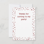 Carte de remerciements des points d'aquarelle Ruby (Dos)