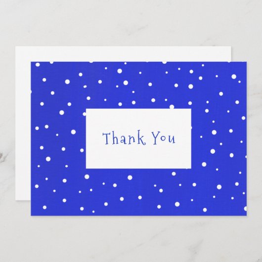 Carte de remerciements des points de neige (Devant / Derrière)