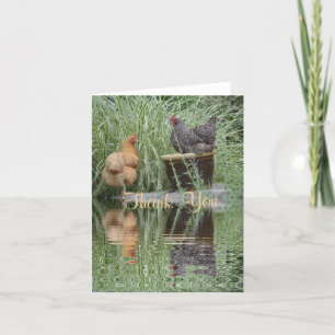 Carte de remerciements des poulets de l'île