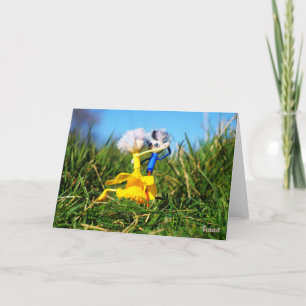 Carte De Remerciements Des poupées qui dansent dans l'herbe.