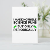 CARTE DE REMERCIEMENTS DES PUNS SCIENTIFIQUES HORRIBLES PÉRIODIQUEMENT (Debout devant)