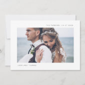 Carte De Remerciements Des souhaits simples | Deux Mariages photo (Devant)