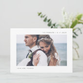 Carte De Remerciements Des souhaits simples | Deux Mariages photo (Debout devant)