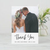 Carte De Remerciements Des souhaits simples| Mariage (Debout devant)