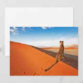 Carte De Remerciements Deserts | Cheetah Savannah Desert (Devant / Derrière)