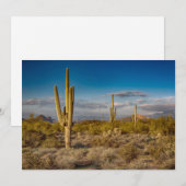 Carte De Remerciements Deserts | Superstition Mountains, Arizona (Devant / Derrière)
