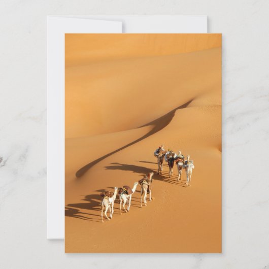 Carte De Remerciements Deserts | Tuareg Walk with Camels (Devant)
