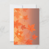 Carte De Remerciements Design d'automne avec feuilles d'érable et effet b (Devant)