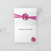 Carte De Remerciements Design élégant de fleurs roses (Intérieur)