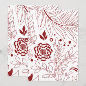 Carte De Remerciements Design floral 28 (Devant / Derrière)