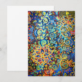 Carte De Remerciements Design floral brillant (Devant / Derrière)