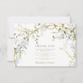 Carte De Remerciements Design Mariage floral romantique (Devant)
