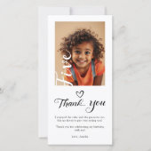 Carte De Remerciements Design moderne Script 5e anniversaire Photo (Devant)