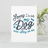 Carte De Remerciements Désolé d'être en retard (Debout devant)