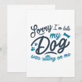 Carte De Remerciements Désolé d'être en retard (Devant / Derrière)