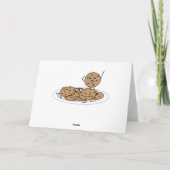 Carte De Remerciements Dessert de plat cuit au four par gâteaux aux (Dos)