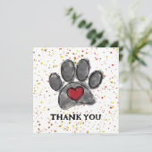 Carte De Remerciements Dessin Amoureux des chiens Aquarelle Peinture (Debout devant)