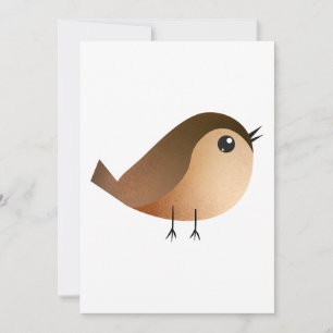 Carte De Remerciements Dessin animé d'oiseau moineau