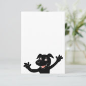 Carte De Remerciements dessin animé en laboratoire noir (Debout devant)