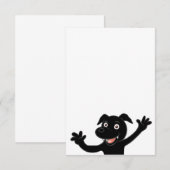 Carte De Remerciements dessin animé en laboratoire noir (Devant / Derrière)