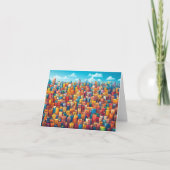 Carte De Remerciements Dessin d'aquarelle de conception d'architecture de (Devant)