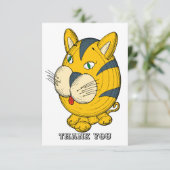 Carte De Remerciements Dessin de chat (Debout devant)